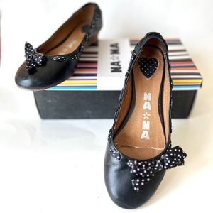 Vintage NANA Black Leather "Teeny" Shoes with Box
